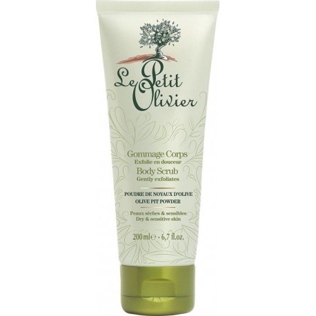 Le Petit Olivier Gommage Corps Poudre de Noyaux d’Olive Peaux Sèches & Sensibles 200ml (lot de 3)