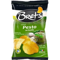 Bret's Chips Saveur Pesto au Basilic Pommes de Terre de France 125g (lot de 6)