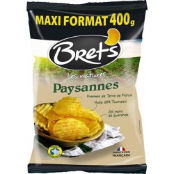 Bret's Les Natures Chips Paysannes Pommes de Terre de France Maxi Format 400g (lot de 6)