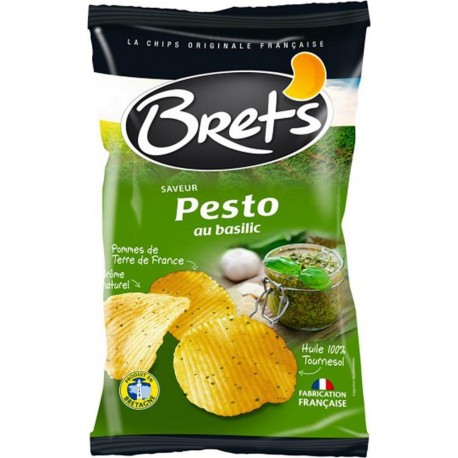 Bret's Chips Saveur Pesto au Basilic Pommes de Terre de France 125g