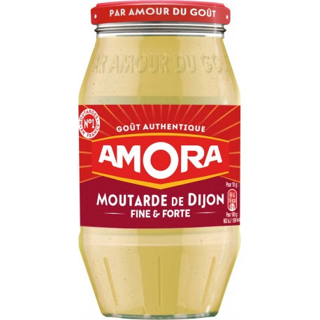 Amora Moutarde de Dijon fine & forte 440g (lot de 6)