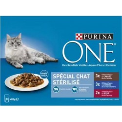 PURINA Aliment pour chat effilés en sauce divers assortiments 8x85g 680g