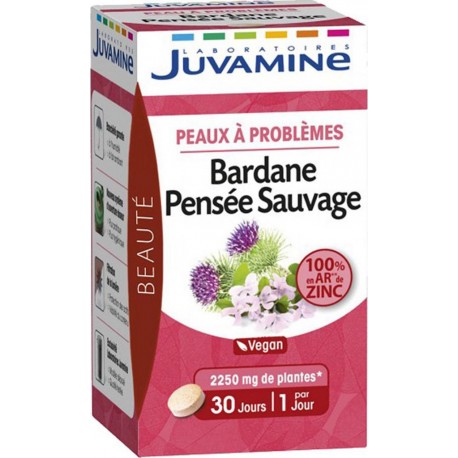 Juvamine Beauté Peaux à Problèmes Bardane Pensée Sauvage Vegan (lot de 2)