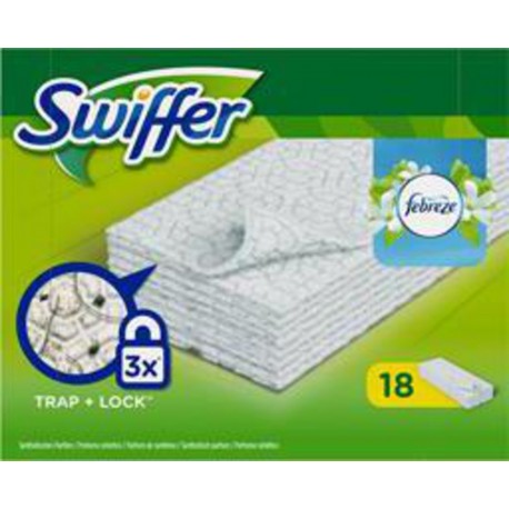 Swiffer Lingettes sèches fraîcheur Febreze x18