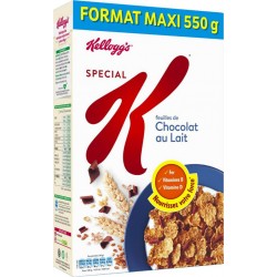 Kellogg's Kellogg’s Spécial K Feuilles De Chocolat Au Lait Format Maxi 550g (lot de 3)