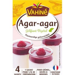Vahiné Agar-Agar Gélifiant Végétal par 4 Sachets de 2g (lot de 3 soit 12 sachets)