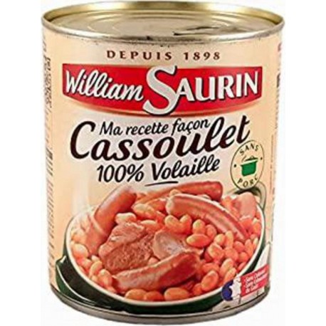 WILLIAM SAURIN Ma Recette Façon Cassoulet 100% Volaille 840g