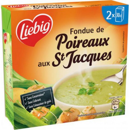 Liebig FONDUE POIREAUX aux ST JACQUES 2X30cl