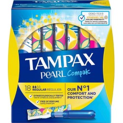 TAMPAX Pearl Compak Regular x18 (lot de 4)
