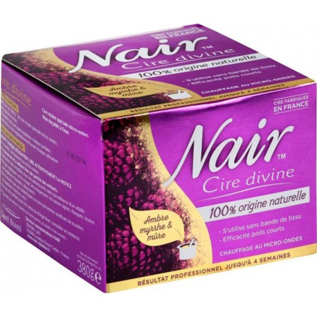 Nair Cire Divine 100% Origine Naturelle Ambre Myrrhe Mûre 350g (lot de 2)