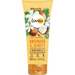 Lovea Après-shampoing 200ml avec monoi et huile de karite, cheveux secs et abîmés tube 200ml