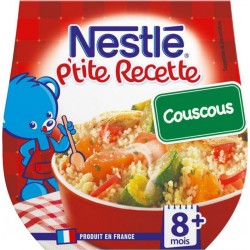 Nestlé P’tite Recette Couscous (+8 mois) par 2 pots de 200g (lot de 6 soit 12 pots)