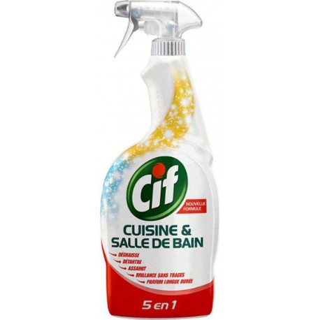 Cif Spray Cuisine et Salle De Bain 5 en 1 750ml