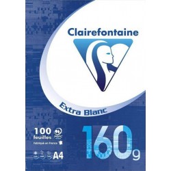 Clairefontaine Ramette 100 Feuilles Extra Blanc 160g Format A4