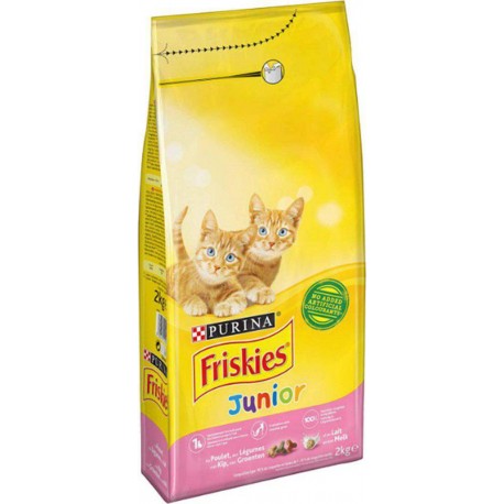 Friskies Croquettes Chats Junior Poulet Lait Légumes 2Kg