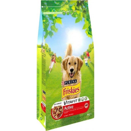 Friskies Croquettes Chiens Active Viandes 4Kg