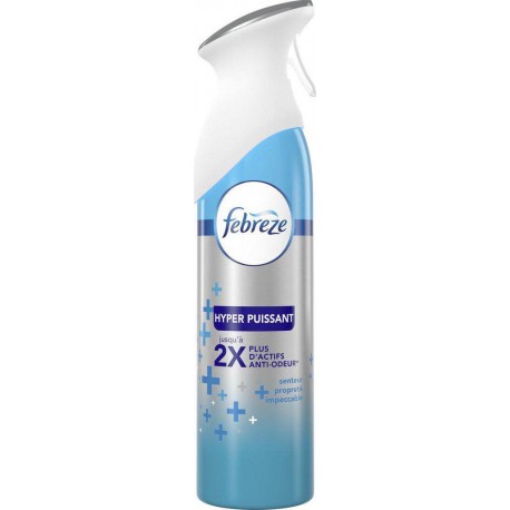 Febreze Air Hyper Puissant Désodorisant Spray Senteur Propreté Impeccable 300ml