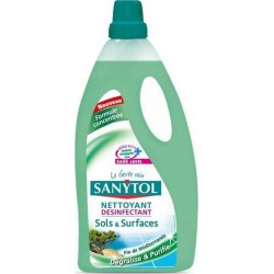 Sanytol Nettoyant Désinfectant Sols Et Surfaces Dégraisse Et Purifie Pin De Méditérannée 1L