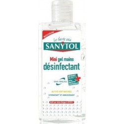 Sanytol Mini Gel Mains Désinfectant Sans Rinçage Thé Vert Naturel 75ml