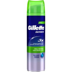 Gillette Séries 3x Action Peau Sensible Gel à Raser à l’Aloe 200ml