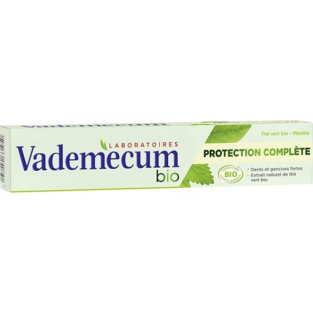 Vademecum Bio Dentifrice Protection Complète Thé Vert Bio Menthe 75ml