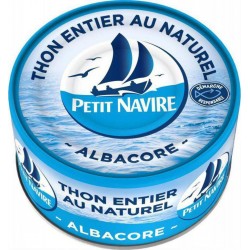 Petit Navire Thon Entier au Naturel Albacore 132g