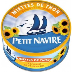 Petit Navire Miettes de Thon à l'Huile De Tournesol 160g