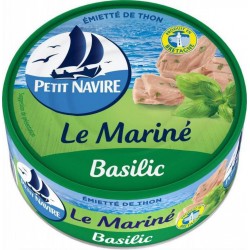 Petit Navire Emietté de Thon Le Mariné Basilic 110g