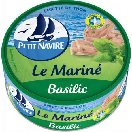 Petit Navire Emietté de Thon Le Mariné Basilic 110g