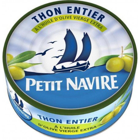 Petit Navire Thon Entier à l’Huile d’Olive Vierge Extra 160g