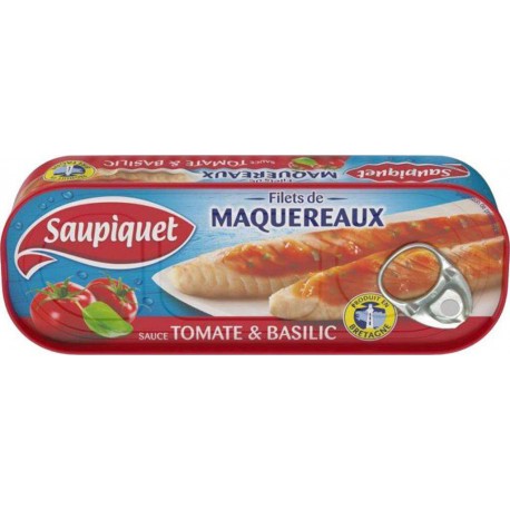 Saupiquet Filets de Maquereaux Sauce Tomate & Basilic 169g