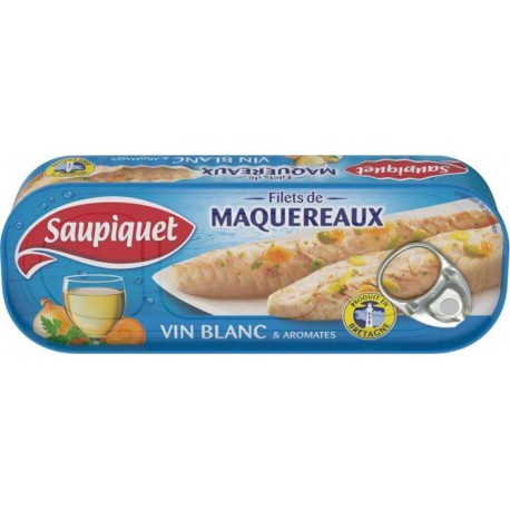 Saupiquet Filets de Maquereaux Vin Blanc & Aromates 176g