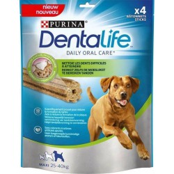 Purina Dentalife Bâtonnets Pour Chiens Maxi 25 à 40Kg Texture Alvéolée Facile à Mâcher 142g