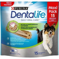 Purina Dentalife Bâtonnets Pour Chiens Medium 12 à 25Kg Maxi Pack x15 345g