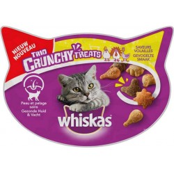 Whiskas Crunchy Treats Peau et Pelage Sains Saveurs Volailles 55g