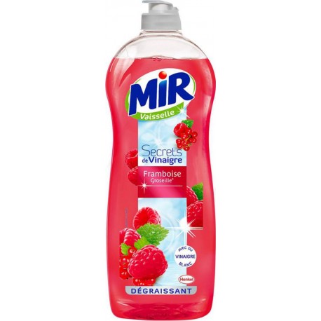 Mir Vaisselle Secret de Vinaigre Framboise et Groseille Dégraissant 750ml