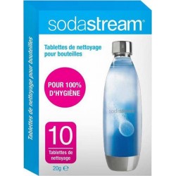 Sodastream Tablettes de Nettoyage pour Bouteilles 100% Hygiène 10 Tablettes 20g 30061954