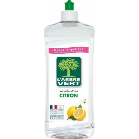 L'Arbre Vert L’Arbre Vert Vaisselle & Mains Hypoallergénique au Citron 750ml