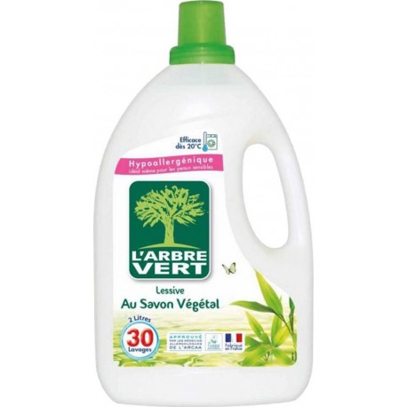 L'Arbre Vert L’Arbre Vert Hypoallergénique Lessive au Savon Végétal 2L