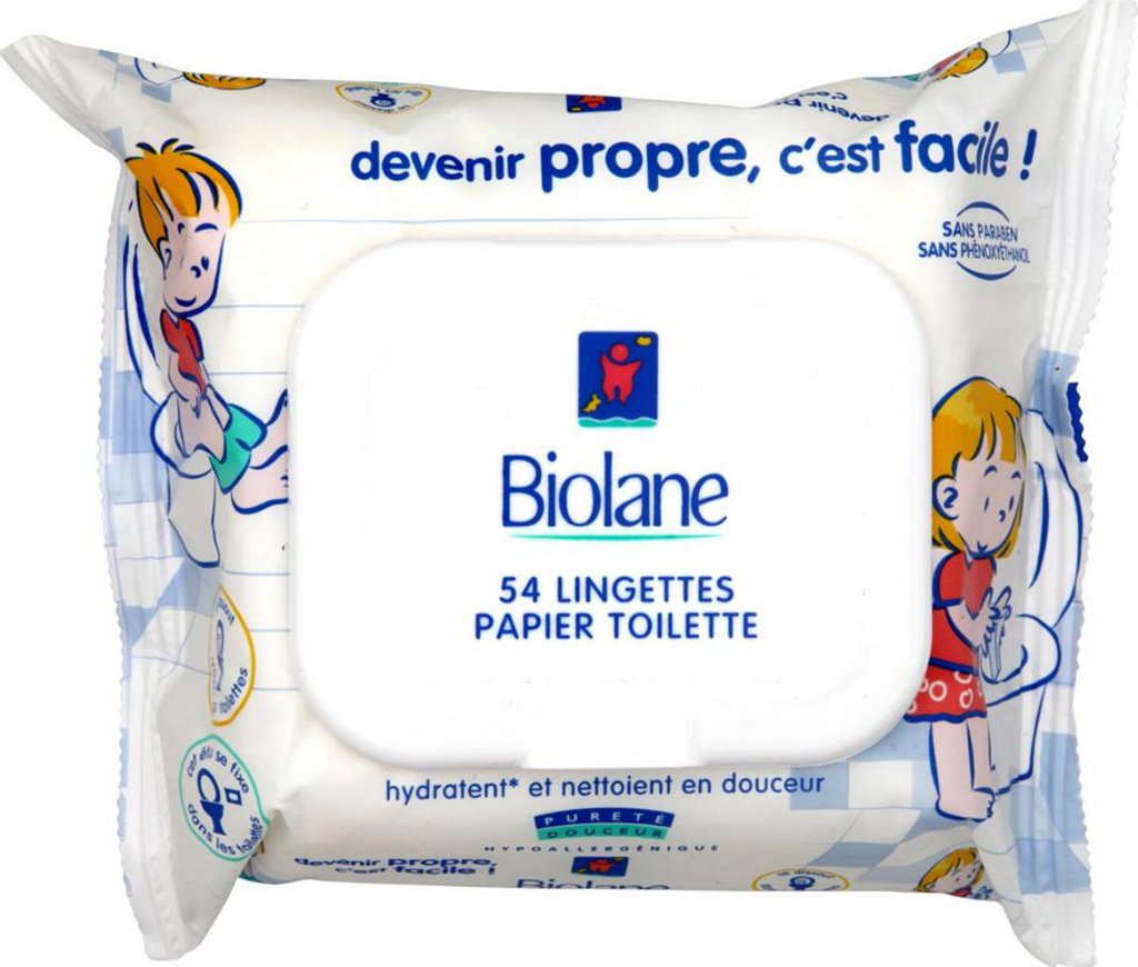 Biolane Lingettes Papier Toilette x54 