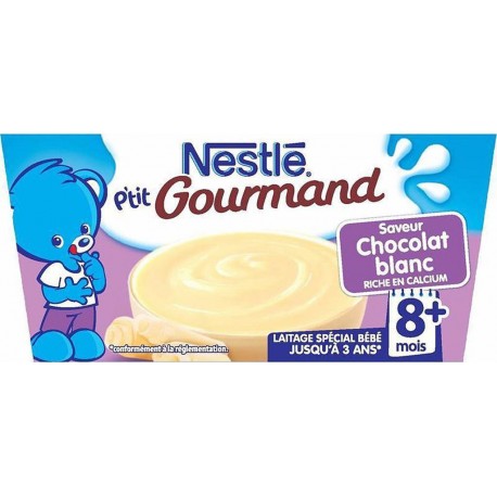 Nestlé P’tit Gourmand Saveur Chocolat Blanc Riche en Calcium