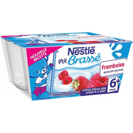 Nestlé P’tit Brassé Framboise Riche en Calcium