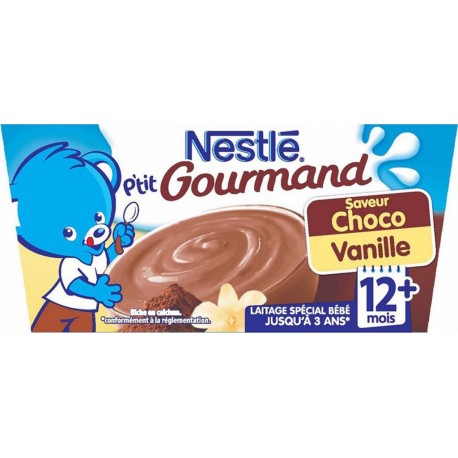 Nestlé P’tit Gourmand Mini Saveur Choco Vanille 4x100g 400g