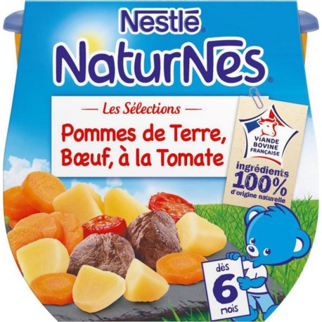 Nestlé Naturnes Les Sélections Pommes de Terre Boeuf à la Tomate