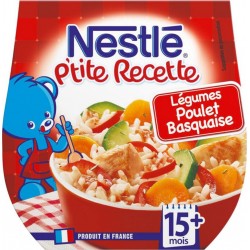 Nestlé P’tite Recette Légumes Poulet Basquaise 2x200g 400g