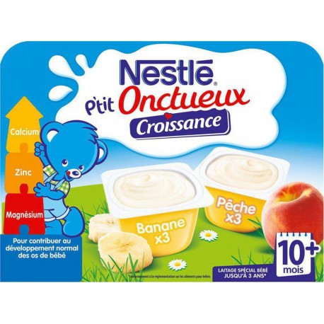 Nestlé P’tit Onctueux Croissance Pêche Banane