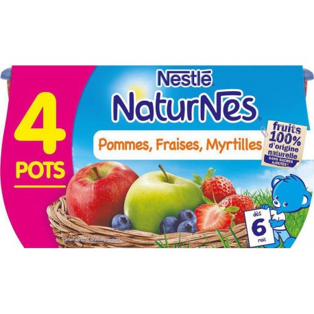 Nestlé Naturnes Pommes Fraises Myrtilles