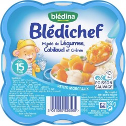 Blédichef Légumes lieu et volaille - dès 18 mois, Blédina (4 x 250g )