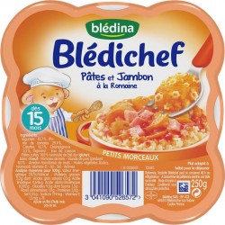 Blédina Blédichef Pâtes et Jambon à la Romaine 250g