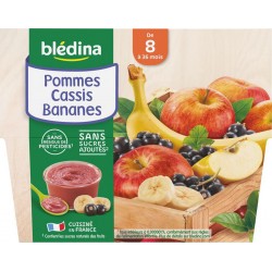 Blédina Pommes Cassis Bananes